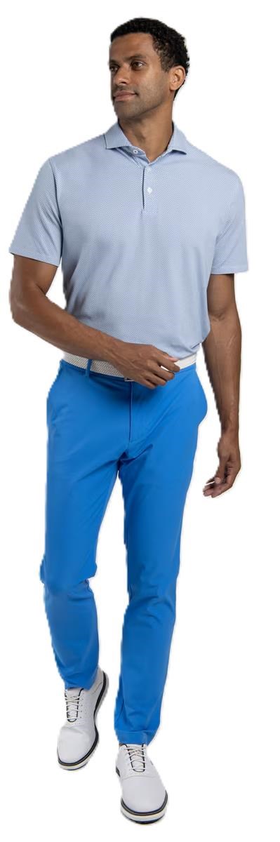 KJUS Hollow Pima Print pánské polo, white/catamaran
