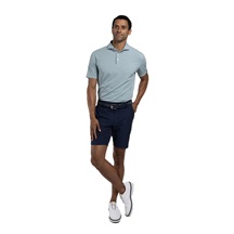 KJUS Hollow Pima Print pánské polo, riverbank/white