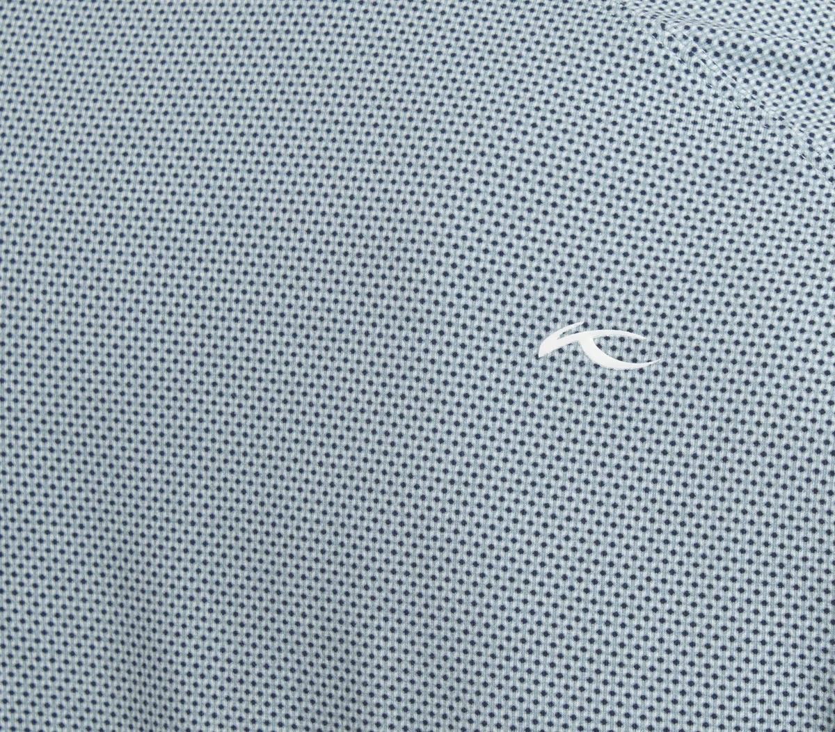 KJUS Hollow Pima Print pánské polo, riverbank/white