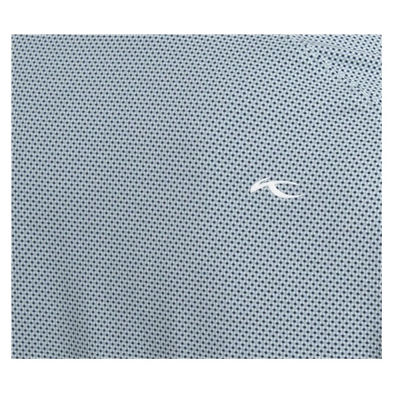 KJUS Hollow Pima Print pánské polo, riverbank/white
