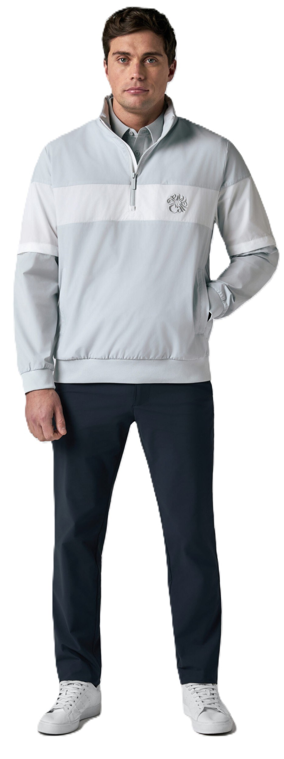 Callaway Modern Traveler Half Zip Convertible pánská bunda, gray dawn