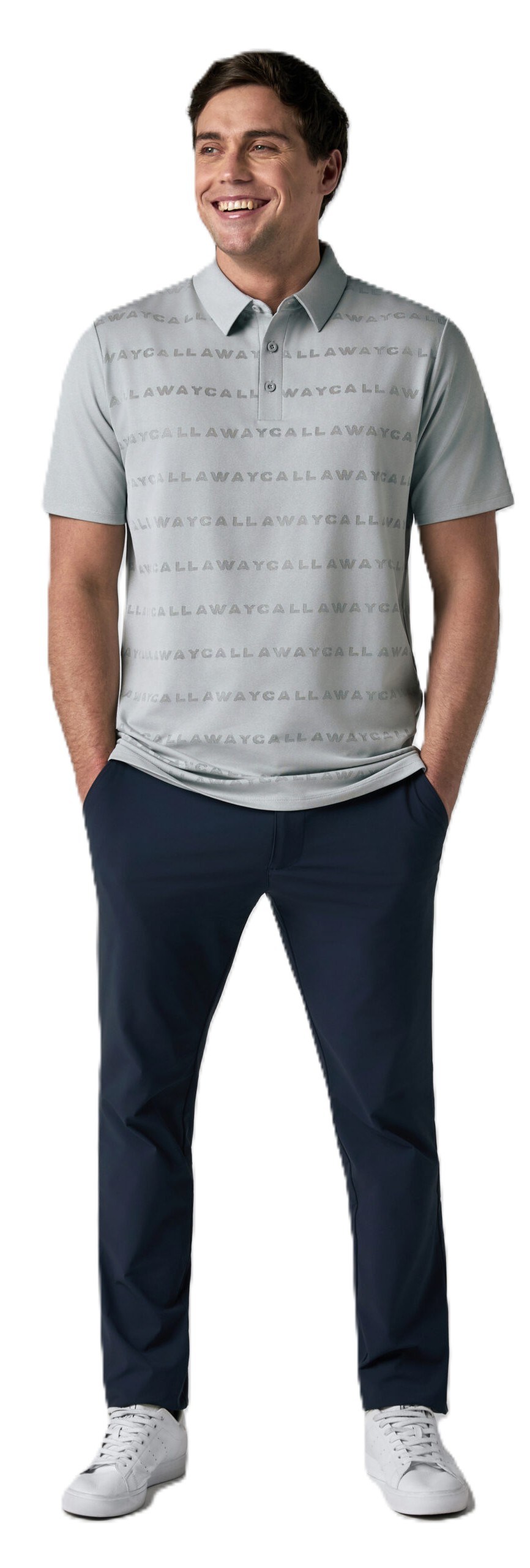 Callaway Mid Century Jacquard pánské polo, quarry