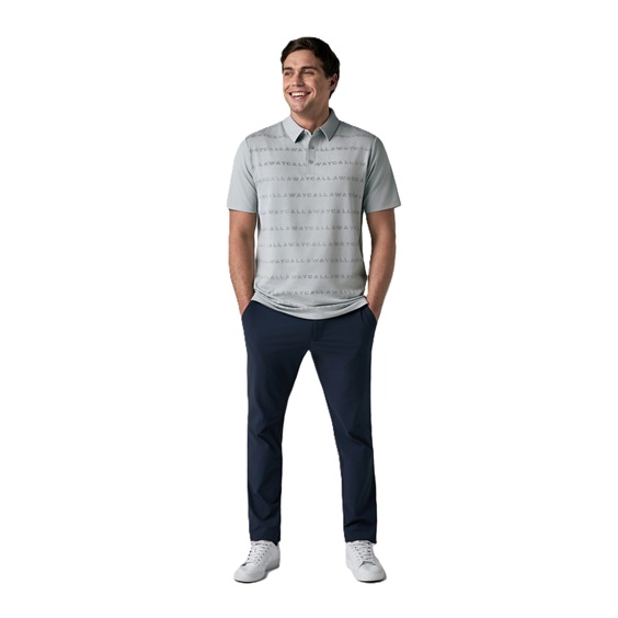 Callaway Mid Century Jacquard pánské polo, quarry