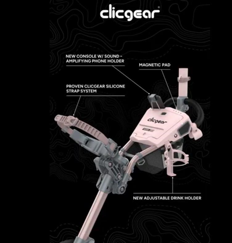 Clicgear 4.5 manuální vozík, růžový