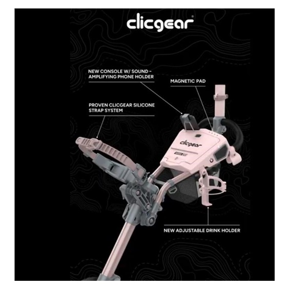 Clicgear 4.5 manuální vozík, růžový