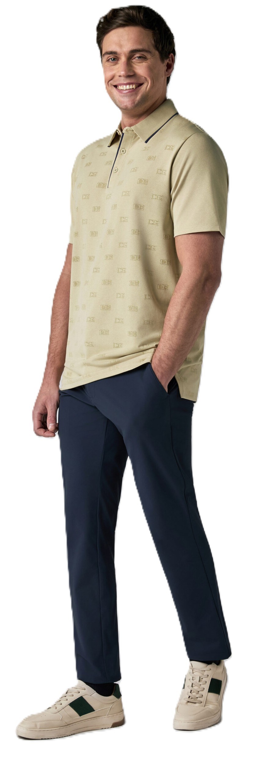 Callaway Mid Century Jacquard pánské polo, fields of rye