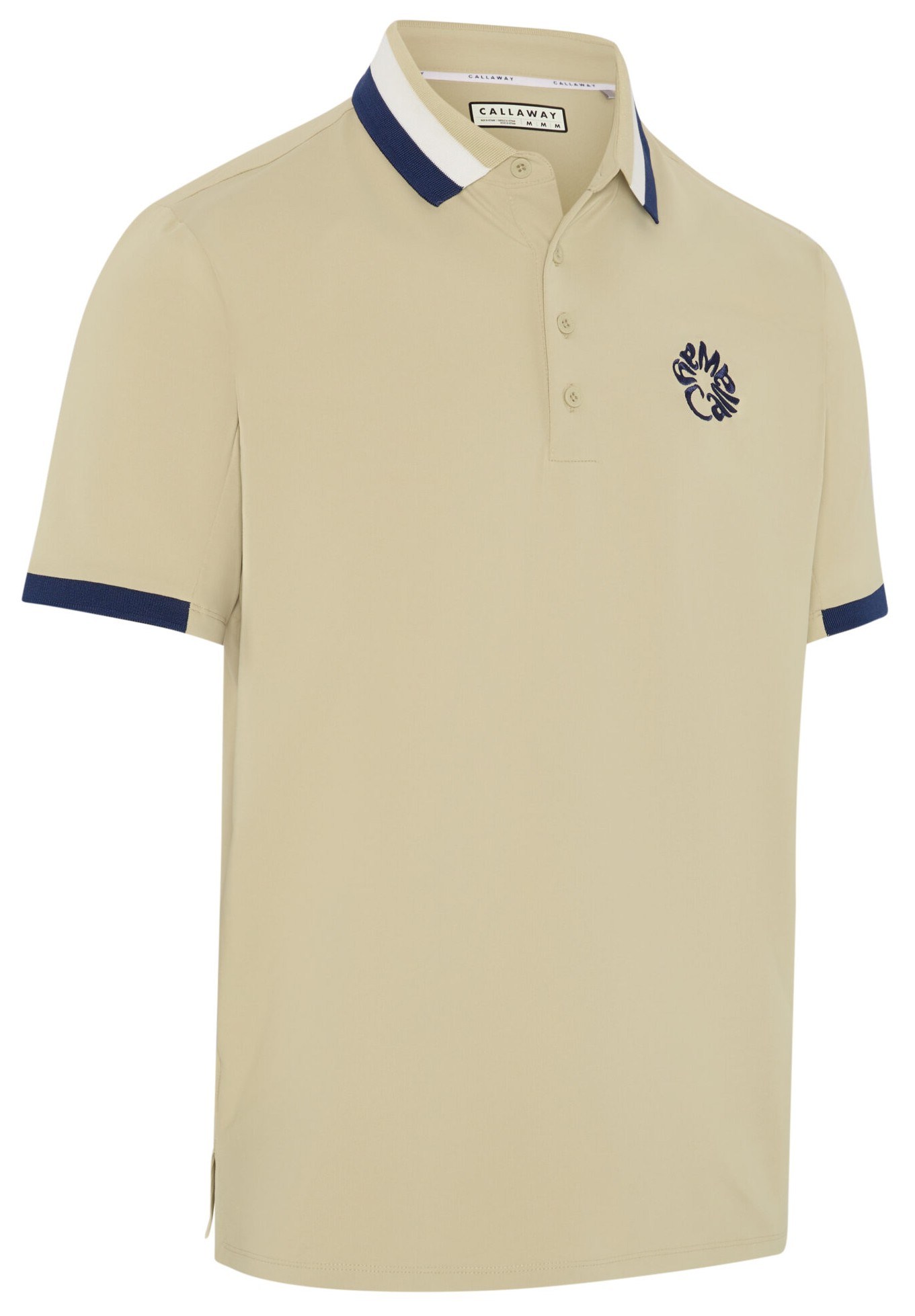 Callaway Mid Century Striped Rib Collar pánské polo, fields of rye