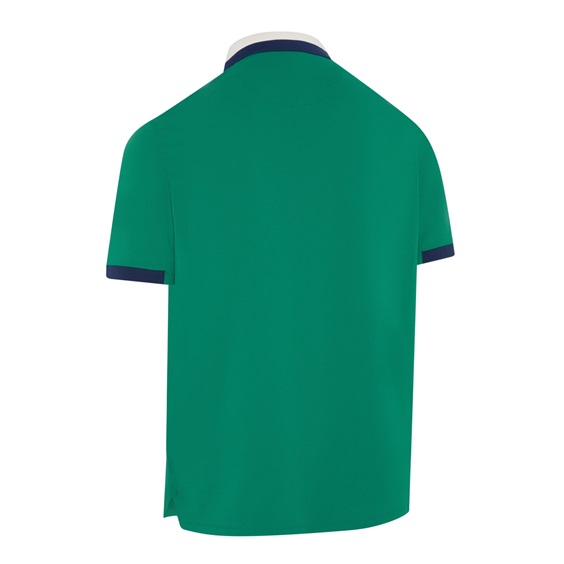 Callaway Mid Century Striped Rib Collar pánské polo, tidepool