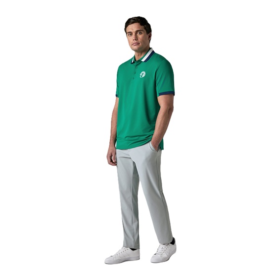 Callaway Mid Century Striped Rib Collar pánské polo, tidepool