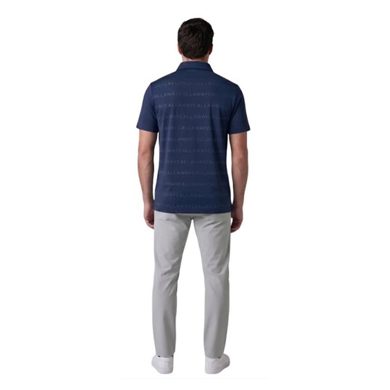 Callaway Mid Century Jacquard pánské polo, tmavě modré