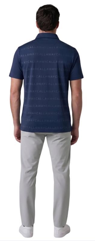 Callaway Mid Century Jacquard pánské polo, tmavě modré