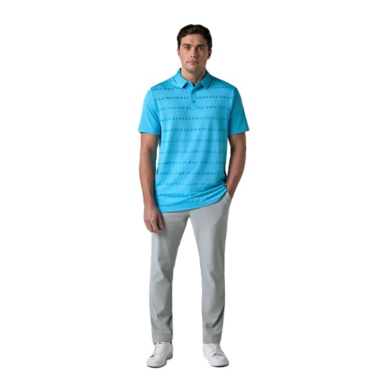Callaway Mid Century Jacquard pánské polo, blue blossom