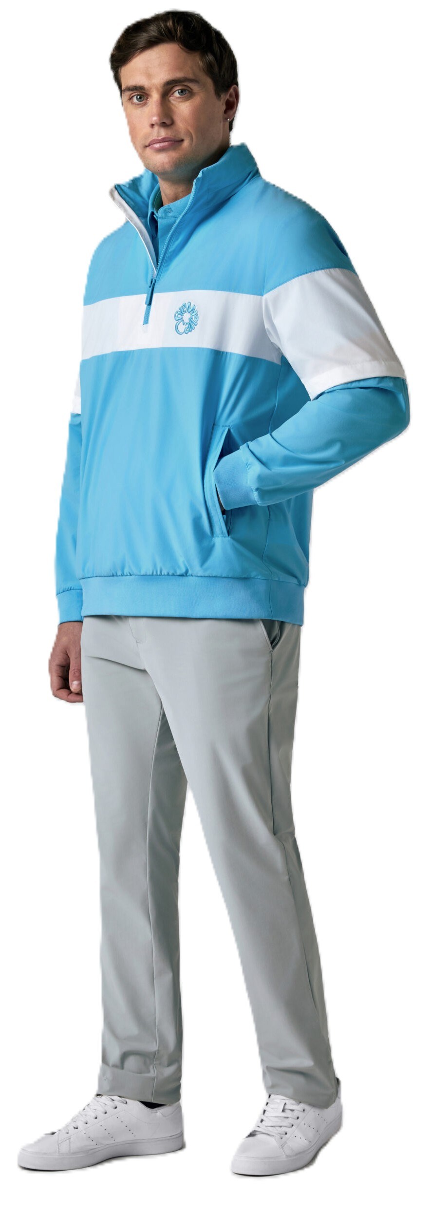 Callaway Modern Traveler Half Zip Convertible pánská bunda, blue bossom
