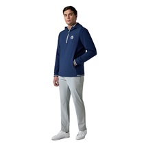 Callaway Mid Century Mixed Media Hooded 1/4 Zip pánská mikinia, medieval blue