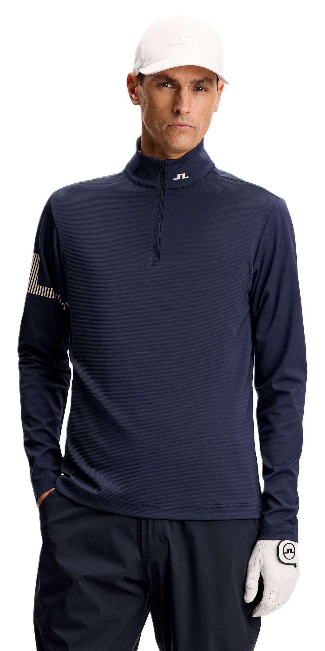 J.Lindeberg Heath Strike Mid Layer pánská mikina, JL Navy