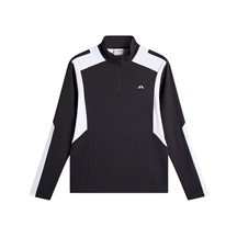 J.Lindeberg Lukas Quarter Zip Mid Layer pánská mikina, černá