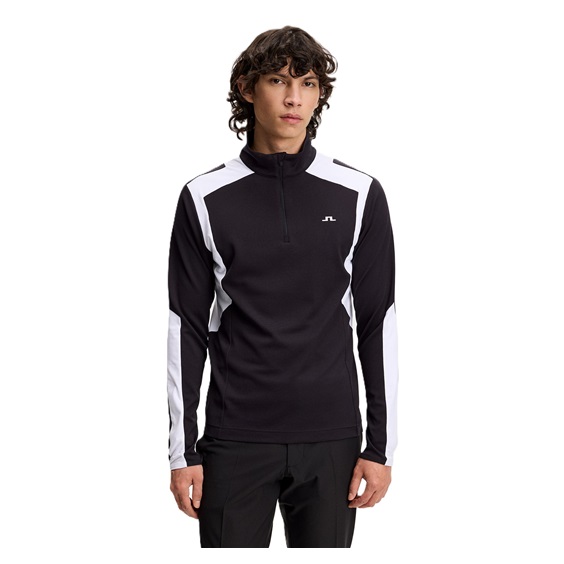 J.Lindeberg Lukas Quarter Zip Mid Layer pánská mikina, černá