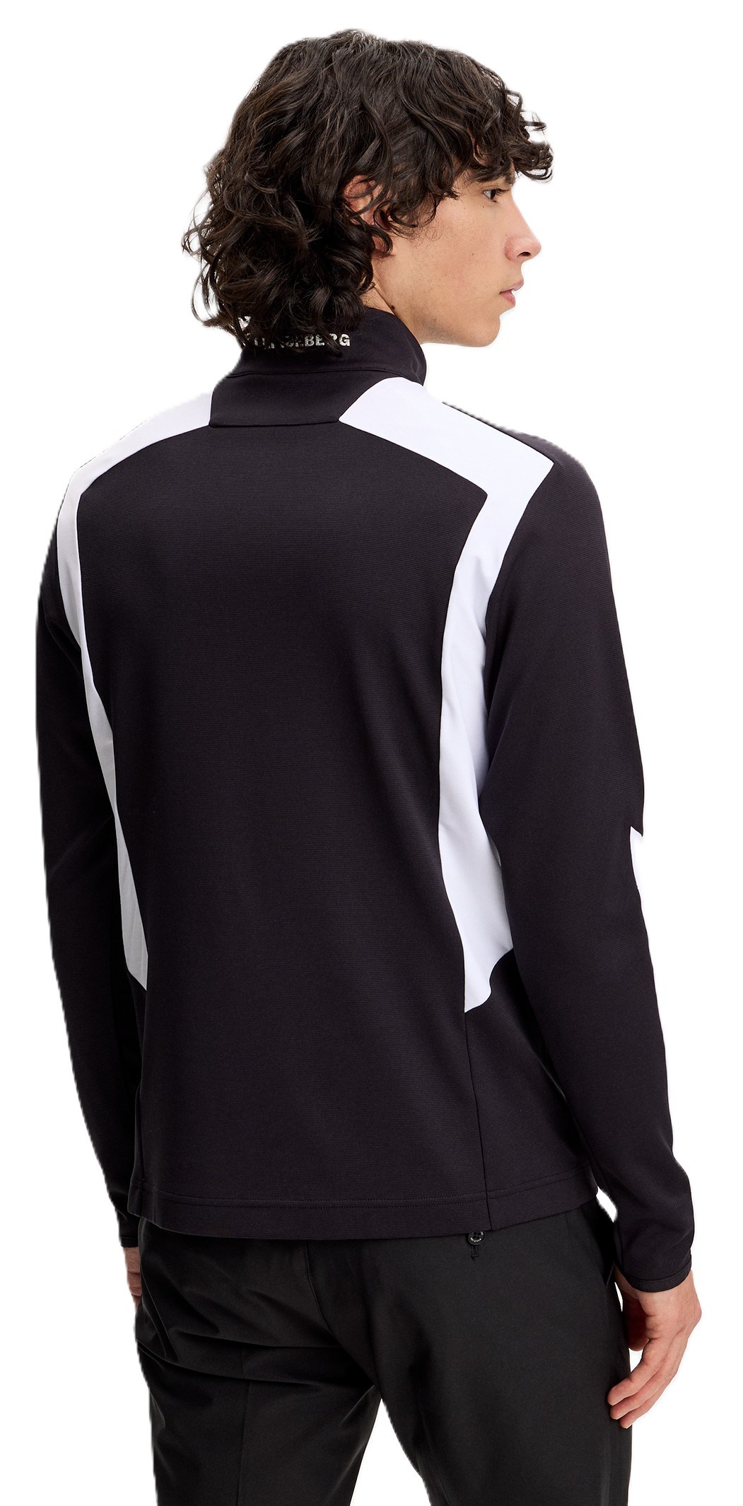 J.Lindeberg Lukas Quarter Zip Mid Layer pánská mikina, černá