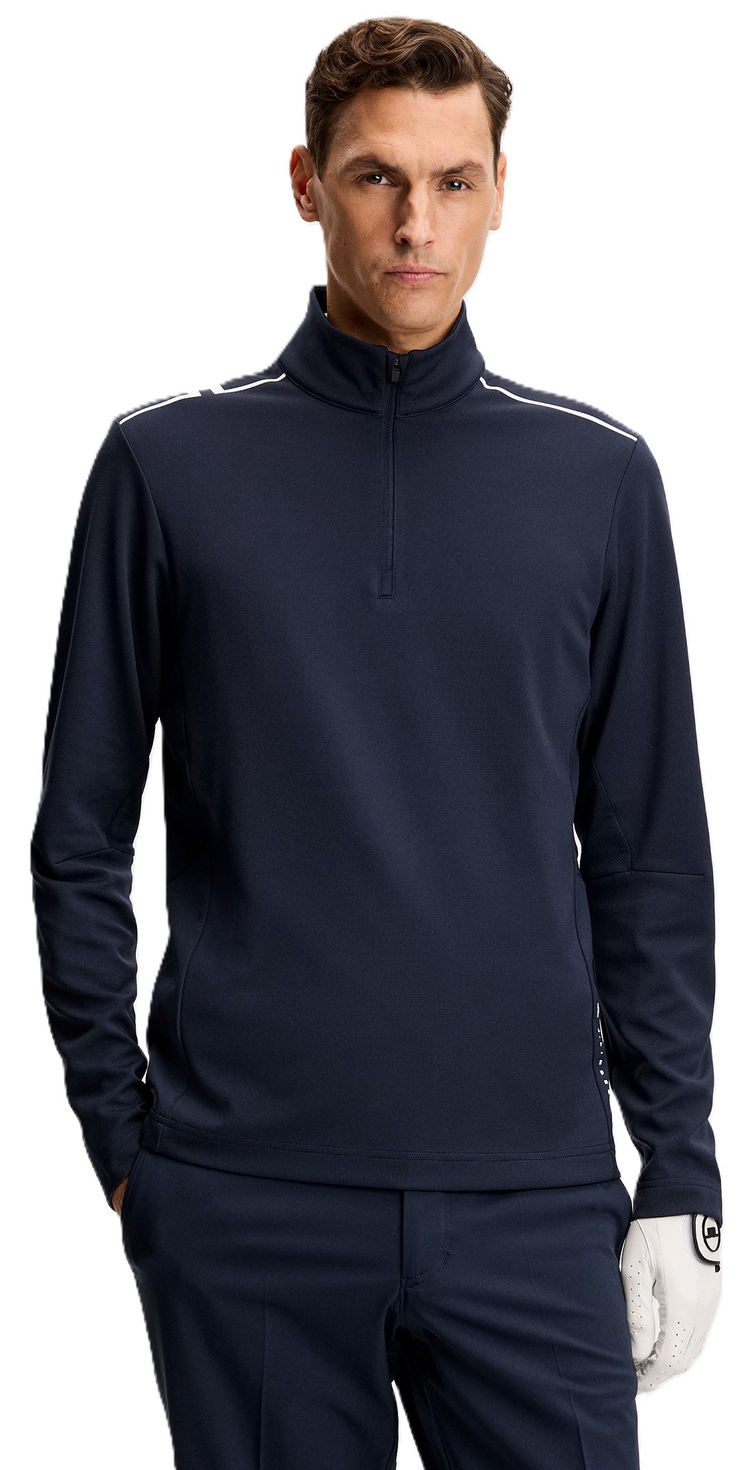 J.Lindeberg Leon Quarter Zip Mid Layer pánská mikina, JL navy