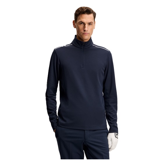 J.Lindeberg Leon Quarter Zip Mid Layer pánská mikina, JL navy