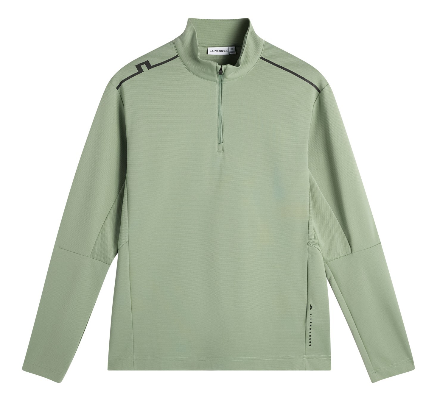 J.Lindeberg Leon Quarter Zip Mid Layer pánská mikina, hedge green