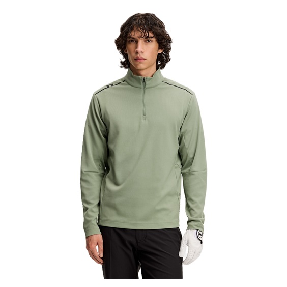 J.Lindeberg Leon Quarter Zip Mid Layer pánská mikina, hedge green