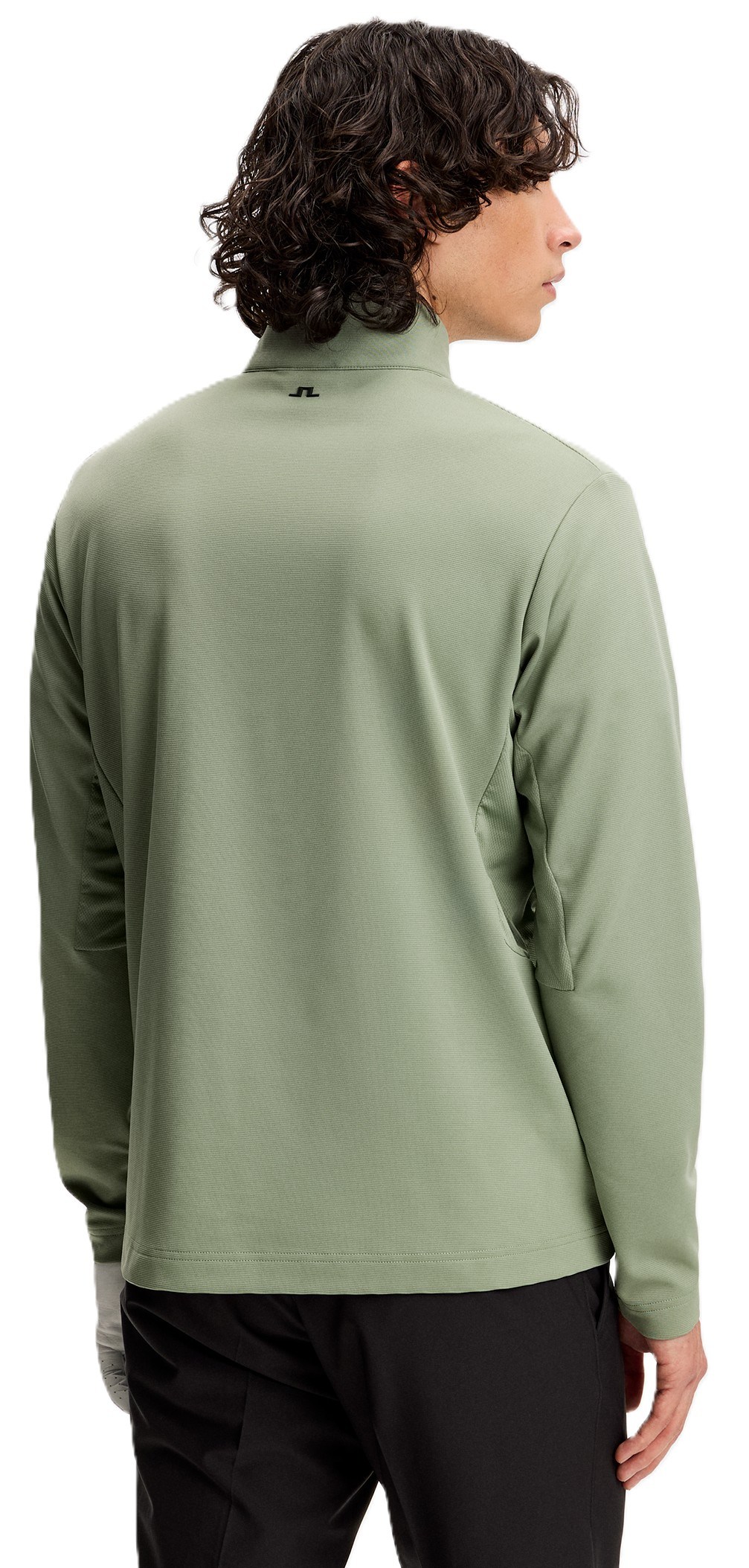 J.Lindeberg Leon Quarter Zip Mid Layer pánská mikina, hedge green