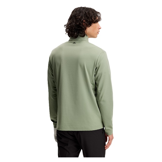 J.Lindeberg Leon Quarter Zip Mid Layer pánská mikina, hedge green