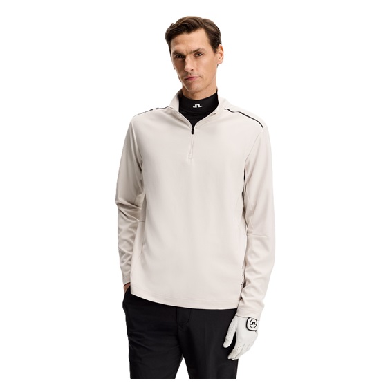 J.Lindeberg Leon Quarter Zip Mid Layer pánská mikina, moonbeam