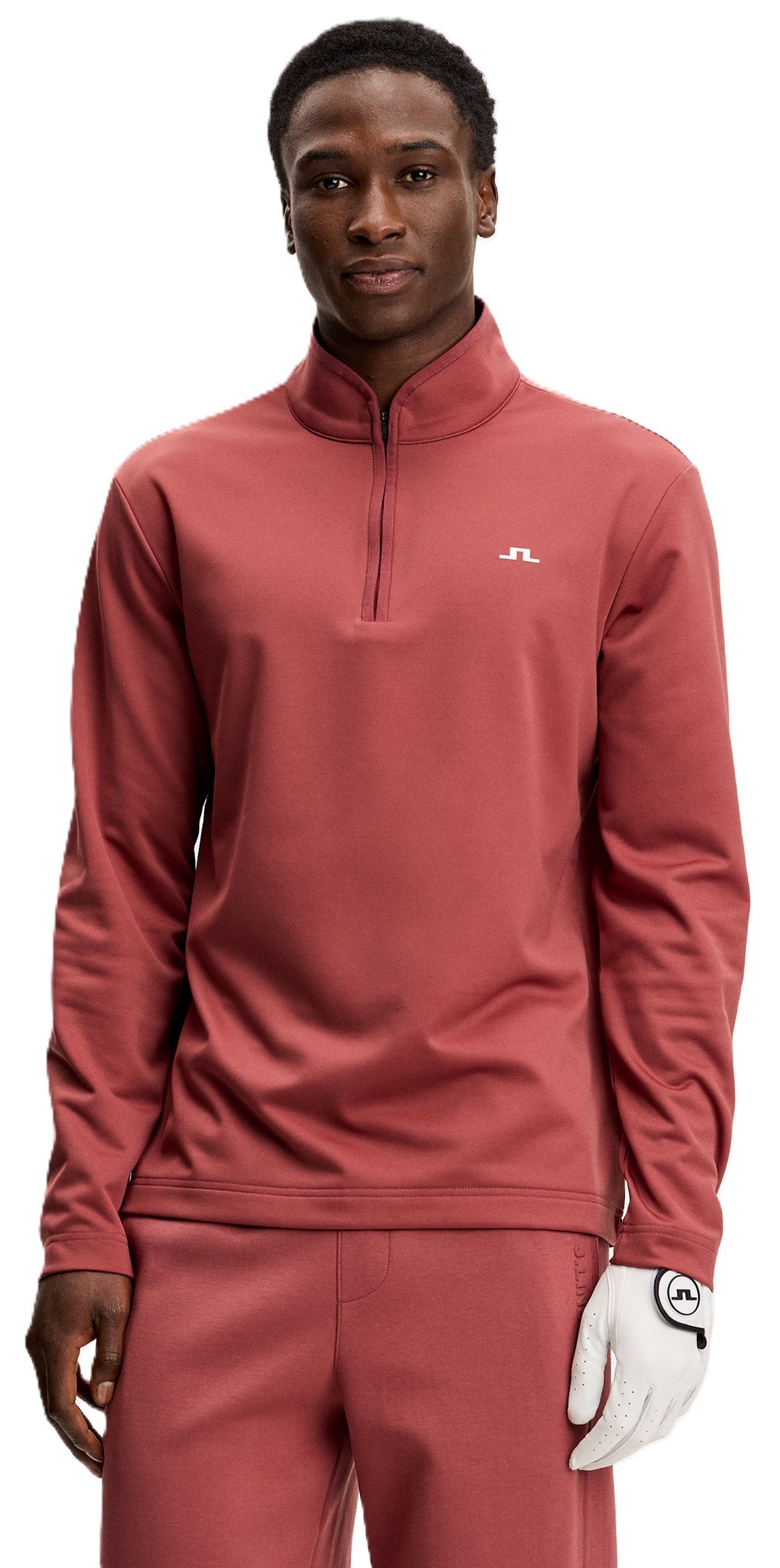 J.Lindeberg Clide Quarter Zip Mid Layer pánská mikina, apple butter