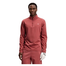J.Lindeberg Clide Quarter Zip Mid Layer pánská mikina, apple butter
