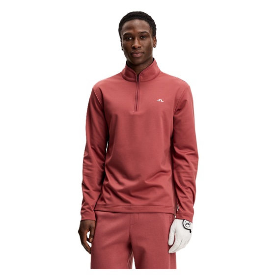 J.Lindeberg Clide Quarter Zip Mid Layer pánská mikina, apple butter
