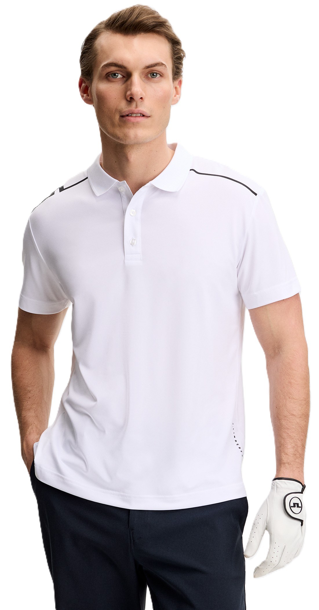 J.Lindeberg Lionel pánské polo, bílé