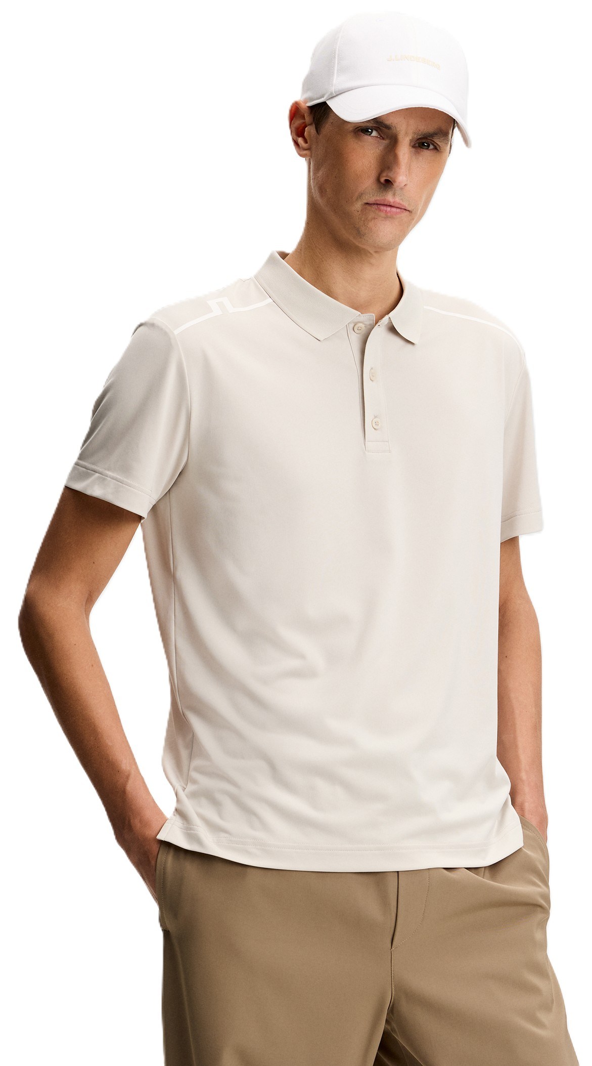 J.Lindeberg Lionel pánské polo, moonbeam