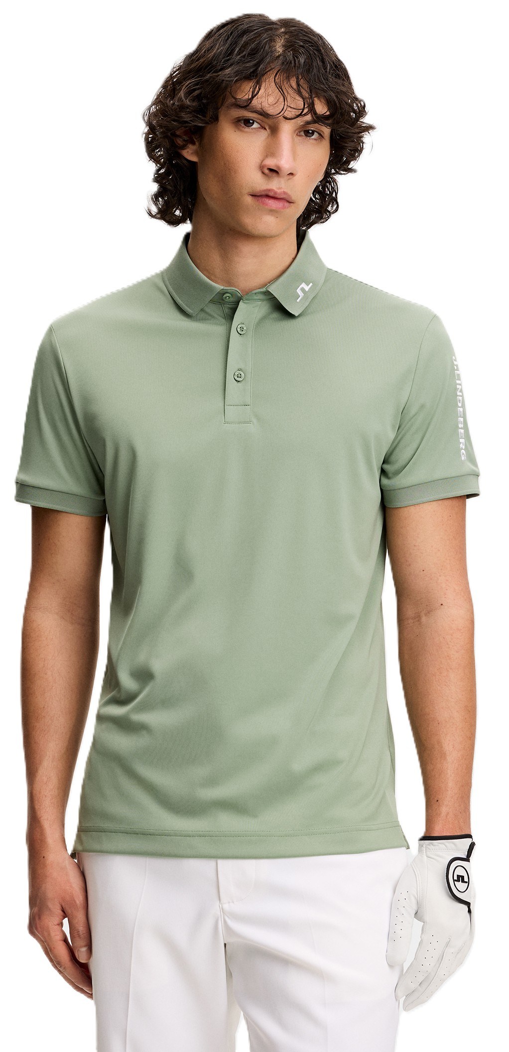 J.Lindeberg Tour Tech Slim Fit pánské polo, hedge green