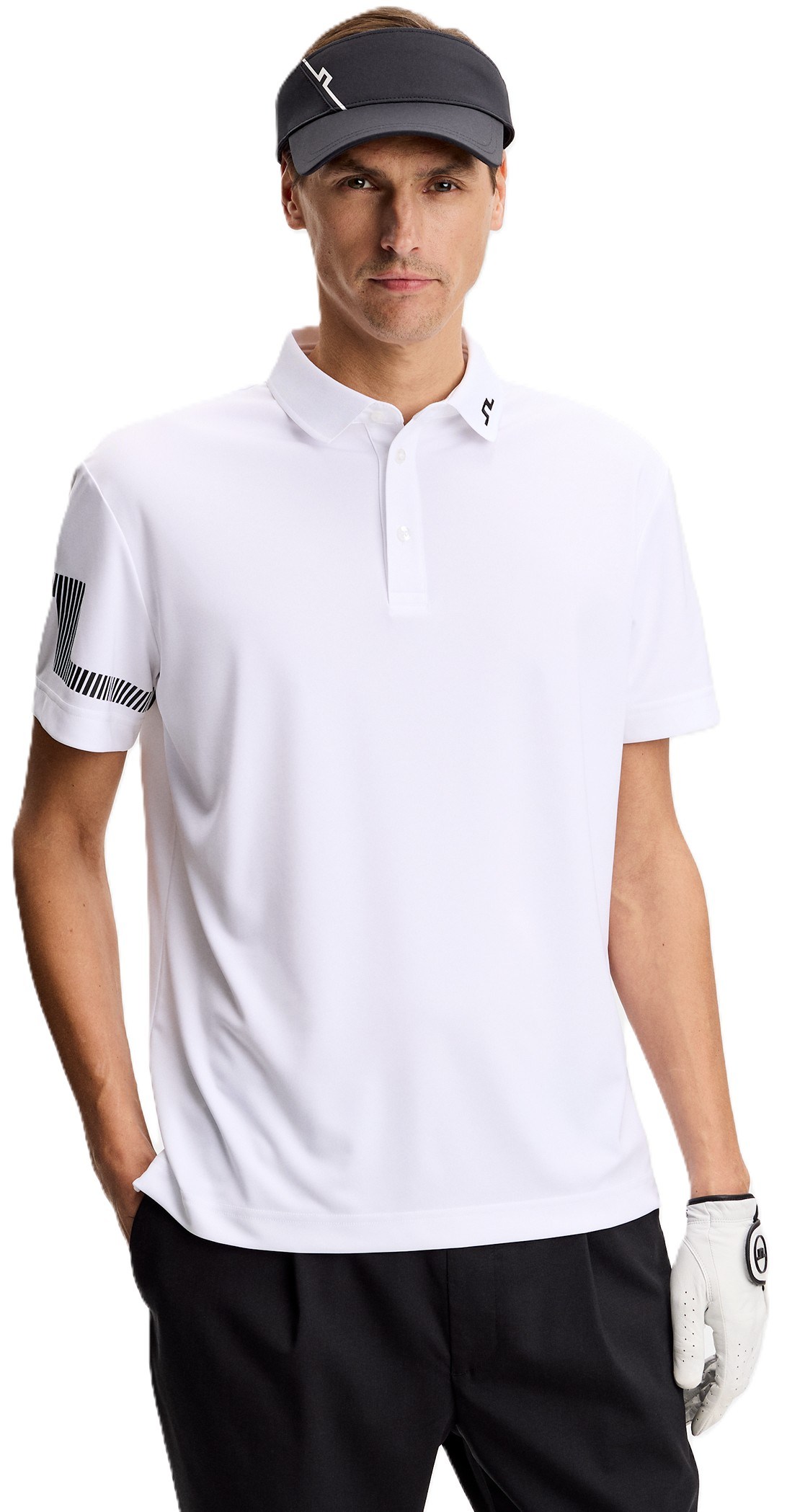 J.Lindeberg Heath pánské polo, bílé