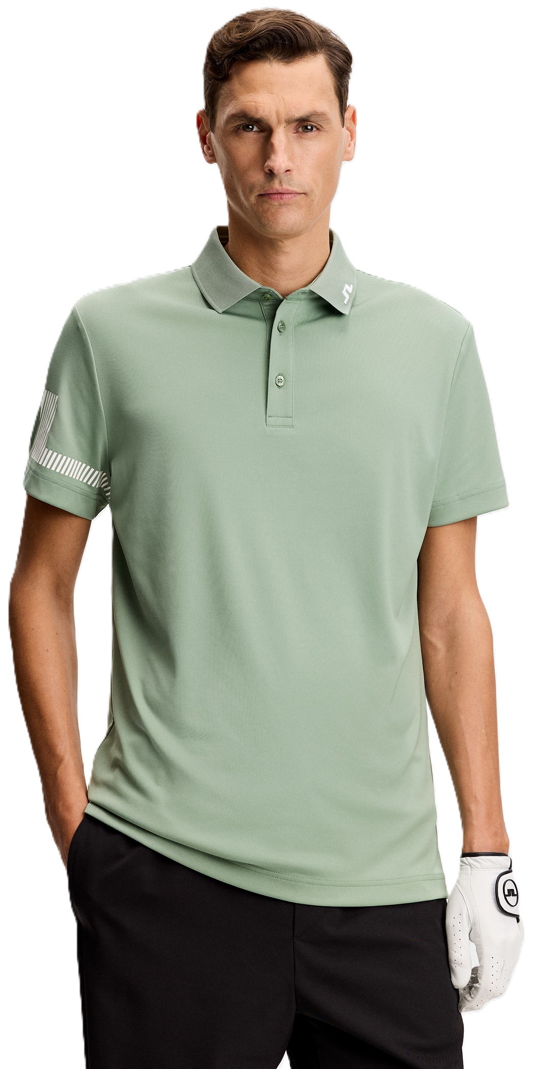 J.Lindeberg Heath pánské polo, hedge green