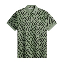 J.Lindeberg Tour Tech Print pánské polo, oak green