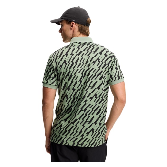 J.Lindeberg Tour Tech Print pánské polo, oak green