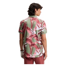 J.Lindeberg Tour Tech Print pánské polo, paradise hedge green