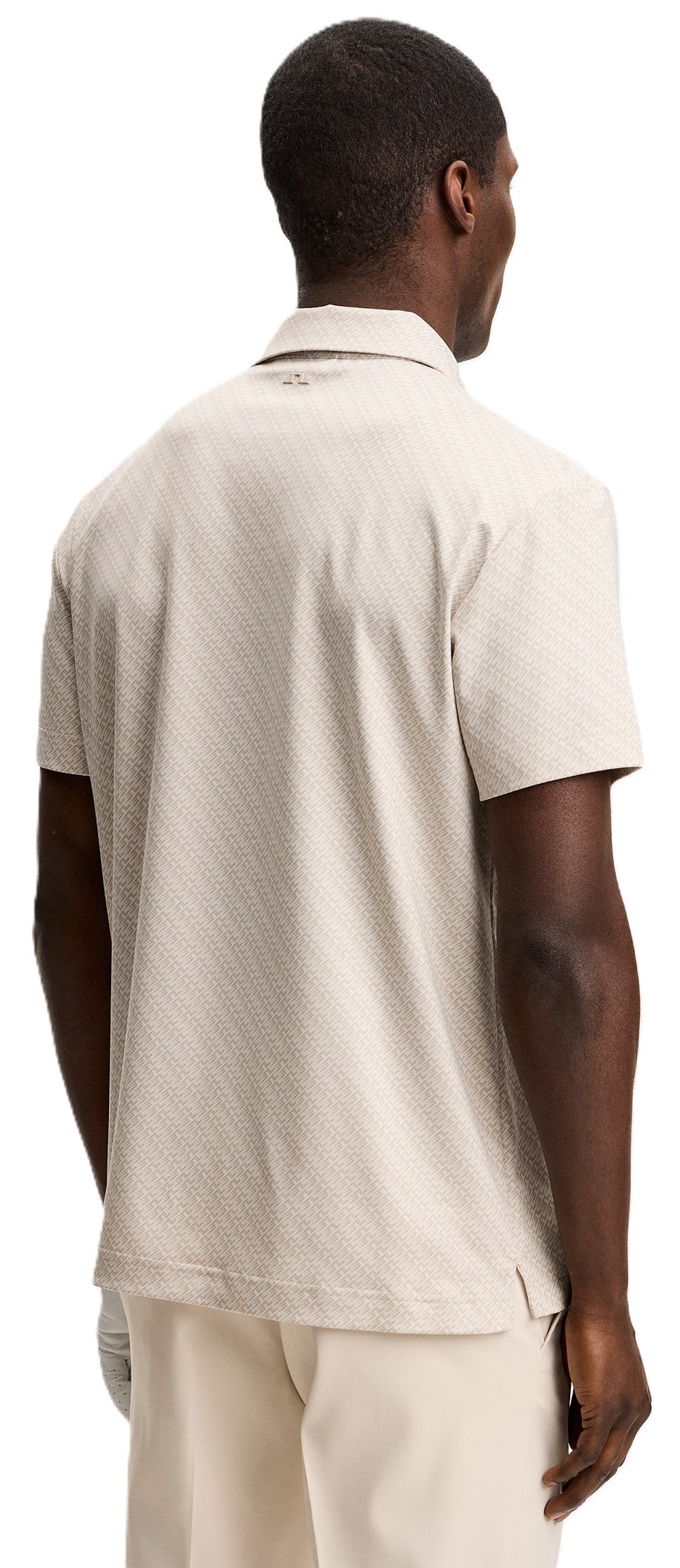 J.Lindeberg Tod Print pánské polo, flight bridge moonbeam