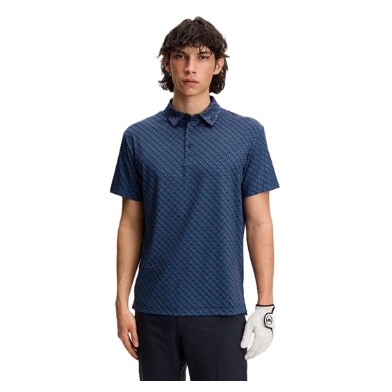 J.Lindeberg Tod Print pánské polo, flight bridge navy fed