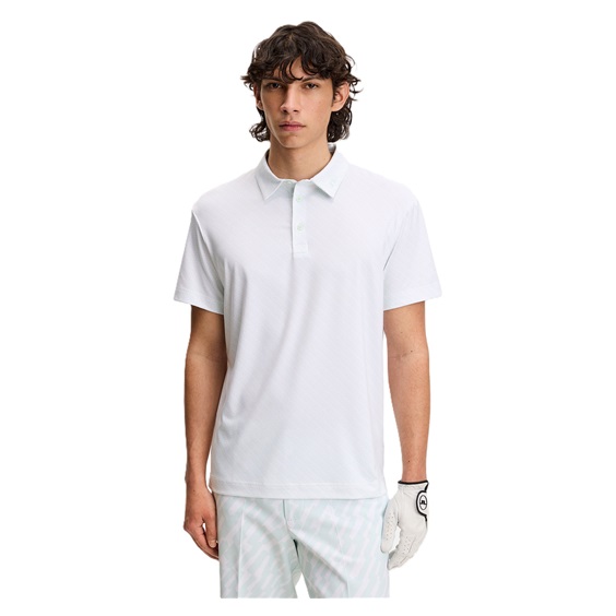 J.Lindeberg Tod Print pánské polo, flight bridge white sky