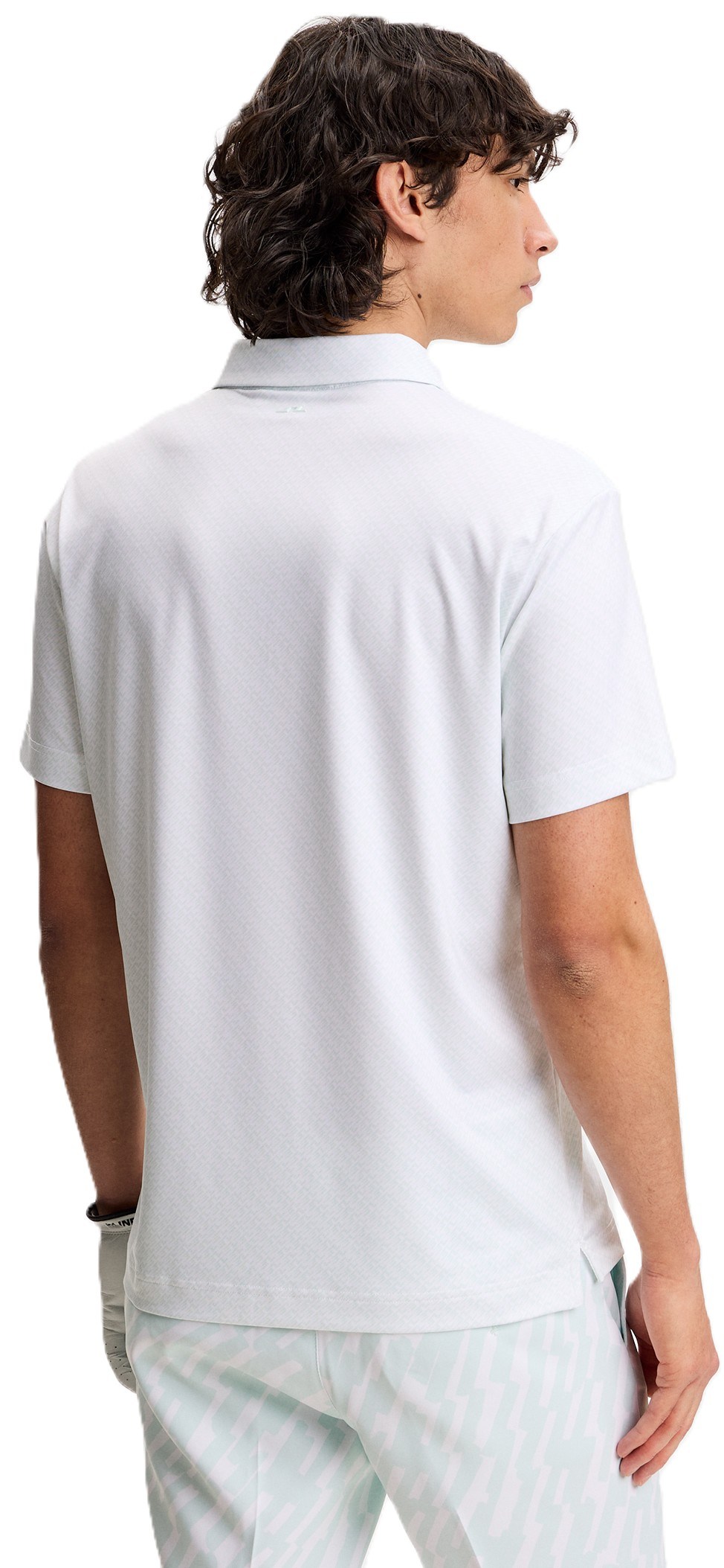 J.Lindeberg Tod Print pánské polo, flight bridge white sky
