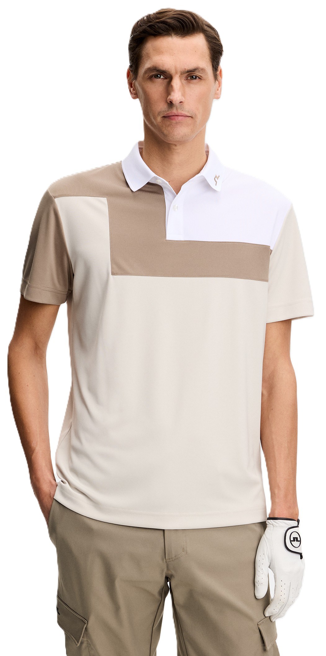 J.Lindeberg Rody pánské polo, moonbeam