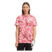 J.Lindeberg Dario Tour Print pánské polo, tour 26 pink