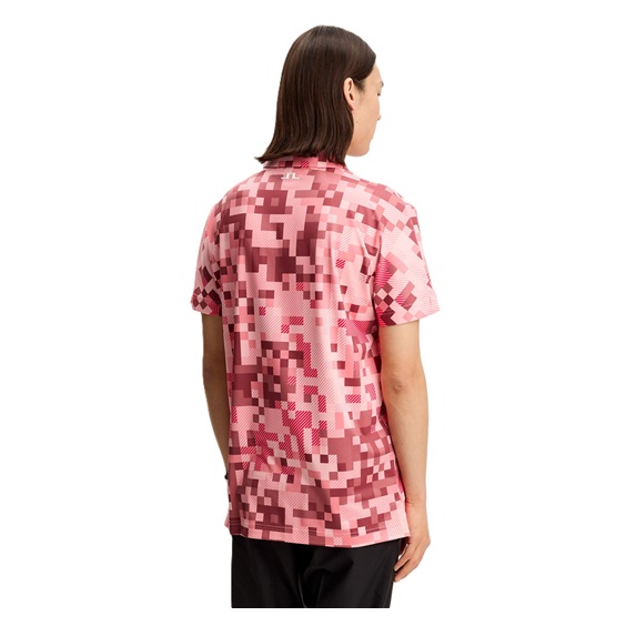 J.Lindeberg Dario Tour Print pánské polo, tour 26 pink