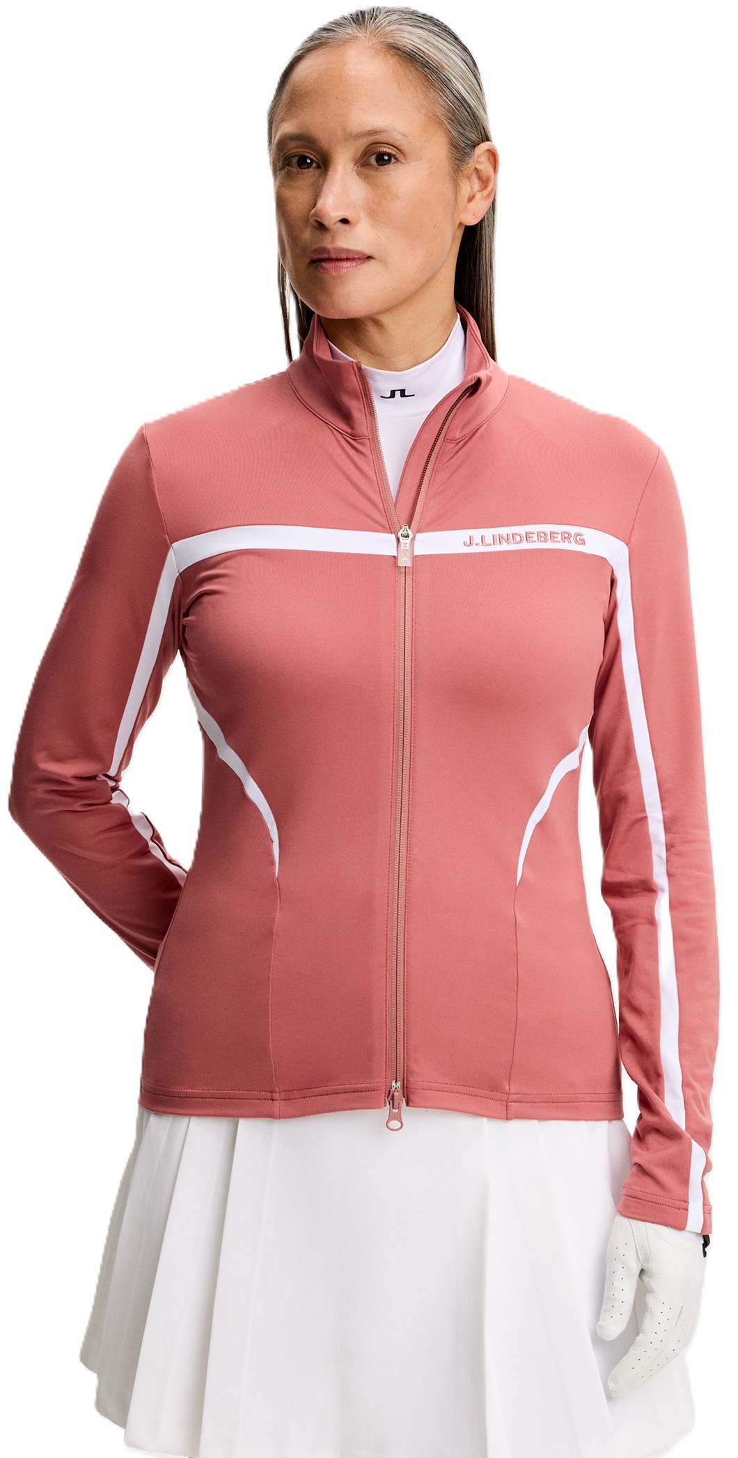 J.Lindeberg Janice Mid layer dámská mikina, withered rose