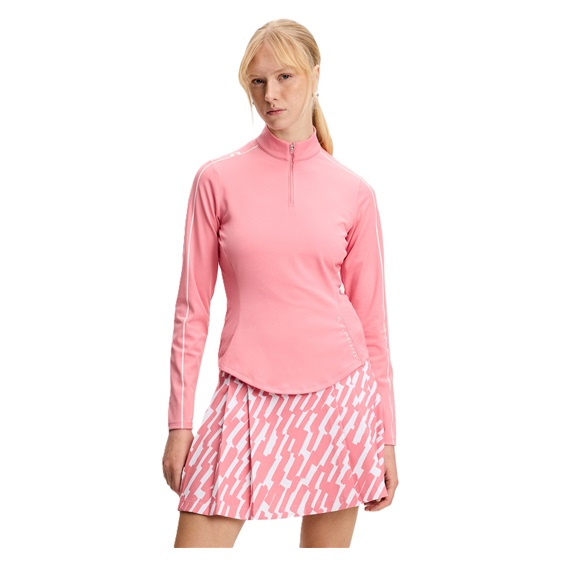 J.Lindeberg Adiola Quarter Zip Mid Layer dámská mikina, flamingo plume