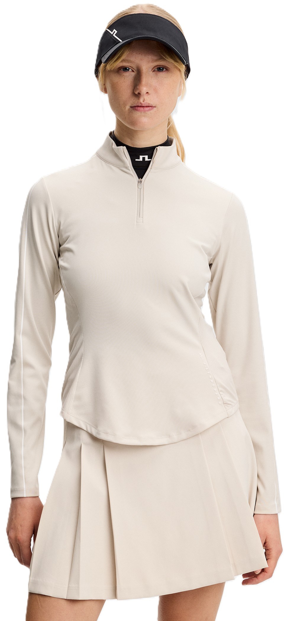 J.Lindeberg Adiola Quarter Zip Mid Layer dámská mikina, moonbeam
